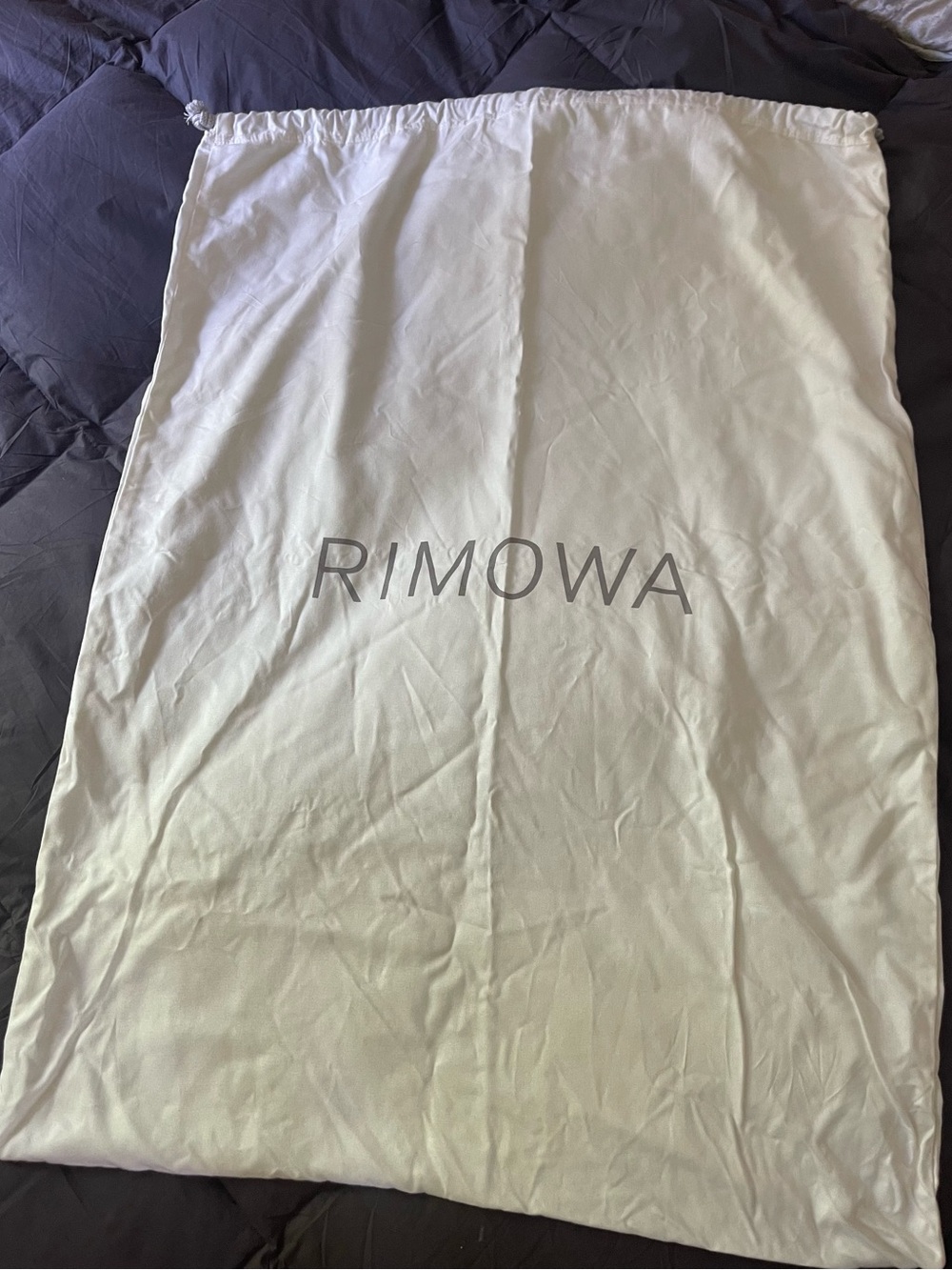 RIMOWA Cream Drawstring Travel Dust Bag with Logo 24x36